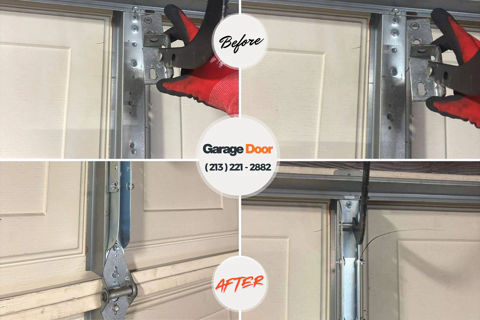 Before and after: garage door repair Bear Rocks, PA